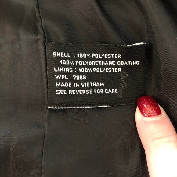 𝅺anne Klein Black Water Resistant Jacket Coat Large - Picture 8 of 16